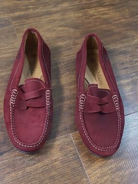 Piero Masetti Men's Burgundy Suede Penny Loafers Size 42 Or 8.5